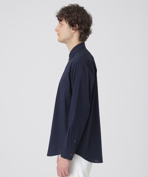 BLACK LABEL CRESTBRIDGE（ブラックレーベル・クレストブリッジ）の「ウェーブシャドークレストブリッジチェックシャツ（シャツ/ブラウス・メンズ・ネイビー/ブラック・S/L/XL/M）」の3枚目の写真