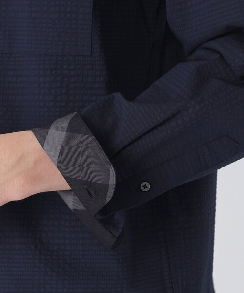 BLACK LABEL CRESTBRIDGE（ブラックレーベル・クレストブリッジ）の「ウェーブシャドークレストブリッジチェックシャツ（シャツ/ブラウス・メンズ・ネイビー/ブラック・S/L/XL/M）」の6枚目の写真