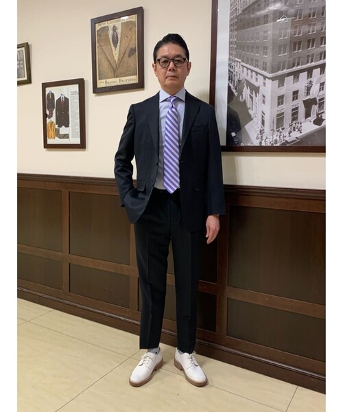 BROOKS BROTHERS(ブルックスブラザーズ)の「ウール/モヘア シャドーストライプ 段返り3釦スーツ TOKYO model(セットアップ・メンズ・ネイビー・36SHT/38SHT/39SHT/40SHT)」の9枚目の写真