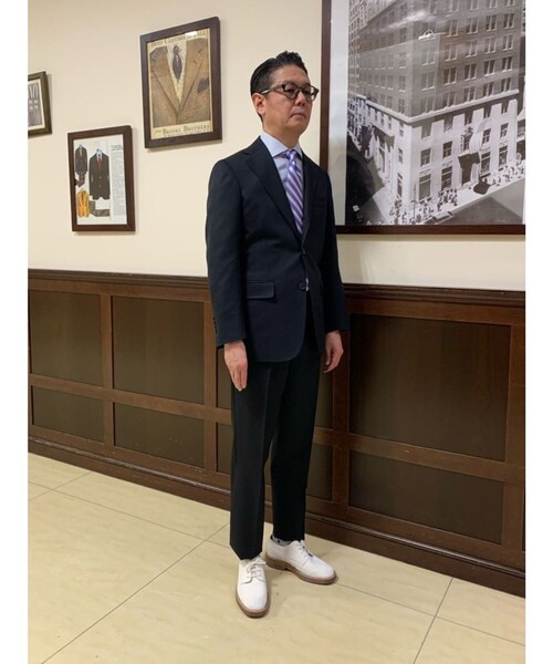 BROOKS BROTHERS(ブルックスブラザーズ)の「ウール/モヘア シャドーストライプ 段返り3釦スーツ TOKYO model(セットアップ・メンズ・ネイビー・36SHT/38SHT/39SHT/40SHT)」の10枚目の写真