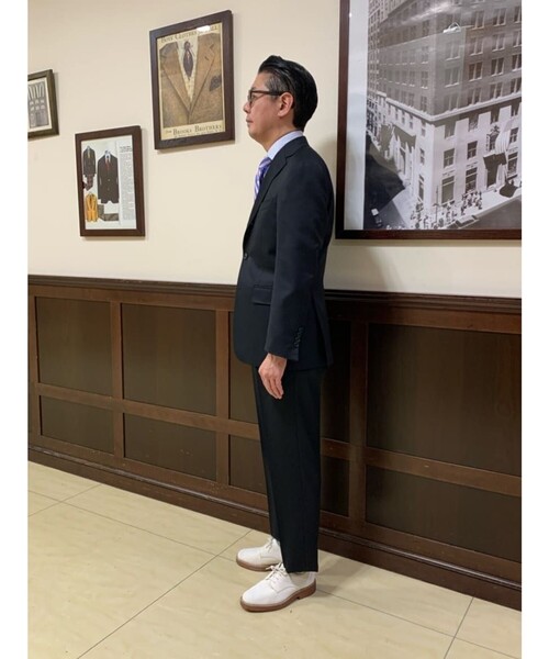 BROOKS BROTHERS(ブルックスブラザーズ)の「ウール/モヘア シャドーストライプ 段返り3釦スーツ TOKYO model(セットアップ・メンズ・ネイビー・36SHT/38SHT/39SHT/40SHT)」の11枚目の写真