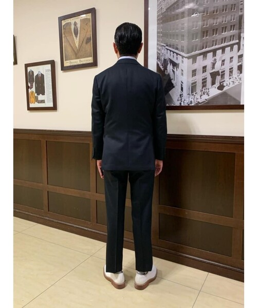 BROOKS BROTHERS(ブルックスブラザーズ)の「ウール/モヘア シャドーストライプ 段返り3釦スーツ TOKYO model(セットアップ・メンズ・ネイビー・36SHT/38SHT/39SHT/40SHT)」の12枚目の写真