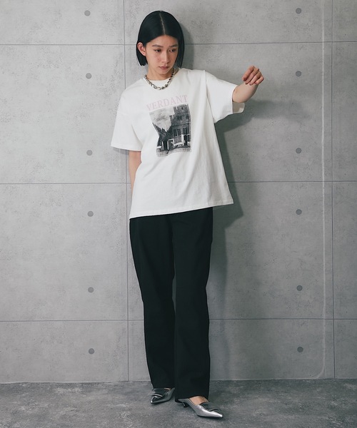 ソフト天竺・ドットプリントシャツ【ISW25EUP39331】 綿天竺フォトプリントTシャツ（Tシャツ/カットソー）｜ANOTHER S