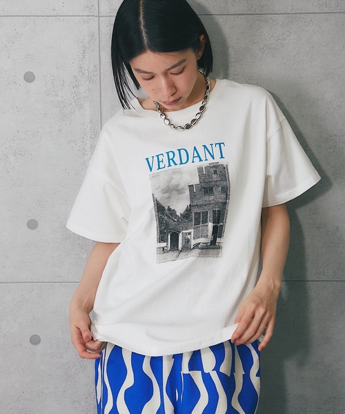 セール】綿天竺フォトプリントTシャツ（Tシャツ/カットソー