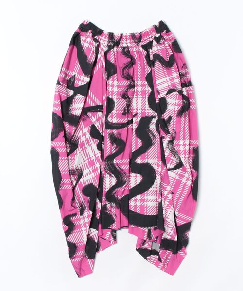 Vivienne Westwood スクイグル スカート セール】ﾋﾟﾝｸﾀｰﾀﾝｽｸｲｸﾞﾙﾌﾟﾘﾝﾄｽｶｰﾄ（スカート）｜Vivienne