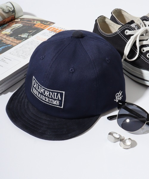 CALIFORNIA HAVE A NICE TIME !（カリフォルニアハブァナイスタイム）の「CALIFORNIA HAVE A NICE TIME! CH SHORT BRIM CAP ツバ短い アンパイア バイカラー（キャップ・メンズ・ブラック/ネイビー・FREE）」の2枚目の写真