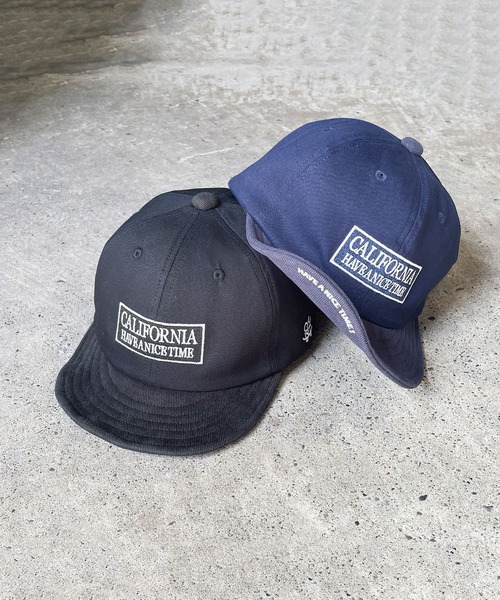 CALIFORNIA HAVE A NICE TIME !（カリフォルニアハブァナイスタイム）の「CALIFORNIA HAVE A NICE TIME! CH SHORT BRIM CAP ツバ短い アンパイア バイカラー（キャップ・メンズ・ブラック/ネイビー・FREE）」の3枚目の写真