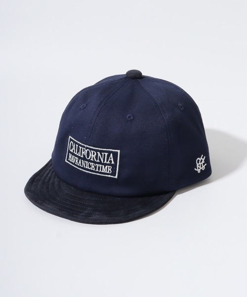 CALIFORNIA HAVE A NICE TIME !（カリフォルニアハブァナイスタイム）の「CALIFORNIA HAVE A NICE TIME! CH SHORT BRIM CAP ツバ短い アンパイア バイカラー（キャップ・メンズ・ブラック/ネイビー・FREE）」の16枚目の写真