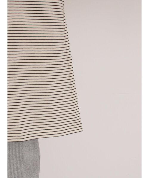 Samansa Mos2（サマンサ モスモス）の「袖口フリルメロウロゴプリントロンT（Tシャツ/カットソー・レディース・サックスブルー/オフホワイト/イエロー/キナリ・F）」の16枚目の写真