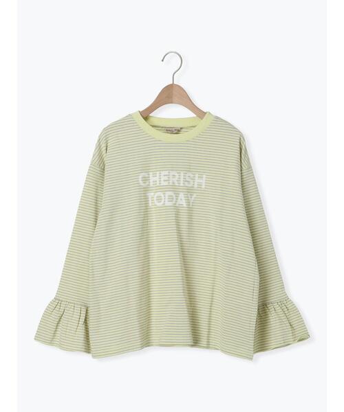 Samansa Mos2（サマンサ モスモス）の「袖口フリルメロウロゴプリントロンT（Tシャツ/カットソー・レディース・サックスブルー/オフホワイト/イエロー/キナリ・F）」の20枚目の写真