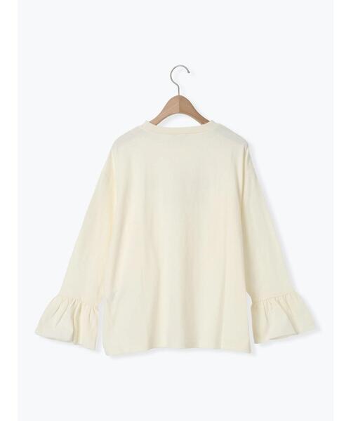 Samansa Mos2（サマンサ モスモス）の「袖口フリルメロウロゴプリントロンT（Tシャツ/カットソー・レディース・サックスブルー/オフホワイト/イエロー/キナリ・F）」の22枚目の写真