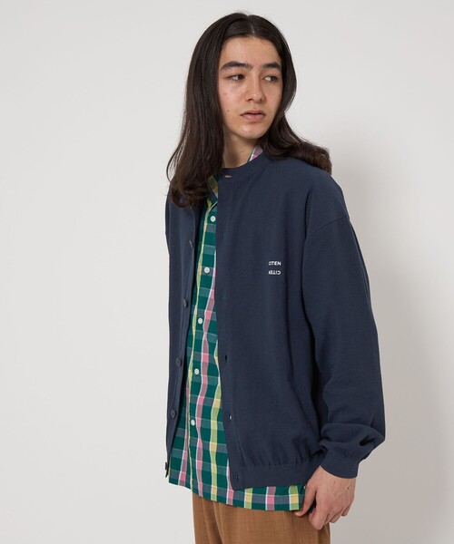 CITEN（シテン）の「＜CITEN＞カノコクルーネックカーディガン（カーディガン/ボレロ・メンズ・ネイビー/ブラック/ライトブルー・M/L）」の4枚目の写真