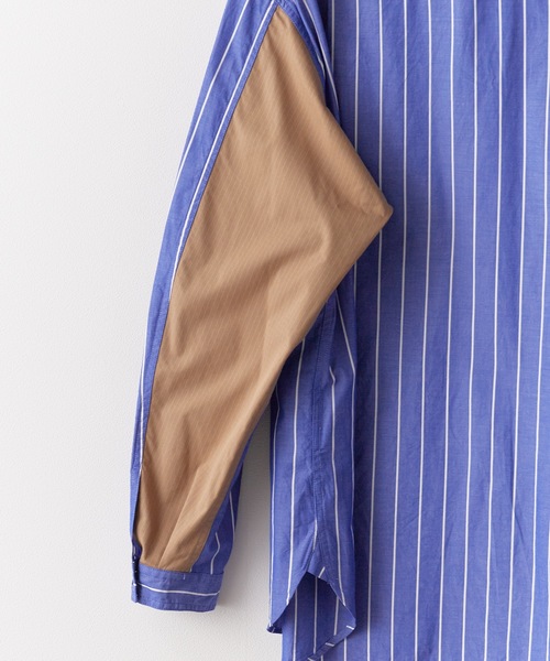 WHITE MOUNTAINEERING(ホワイトマウンテニアリング)の「White Mountaineering/ホワイトマウンテニアリング MID GUSSET SLEEVE STRIPE WORK SHIRT ストライプ ワークシャツ(シャツ/ブラウス・メンズ・ブルー・1/2/3)」の22枚目の写真