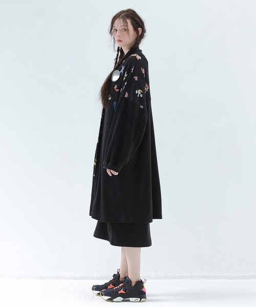 bedsidedrama（ベットサイドドラマ）の「Origin Jacquard Mix Gawn（その他アウター・レディース・ブラック/ブラック系/ホワイト・1/2）」の18枚目の写真