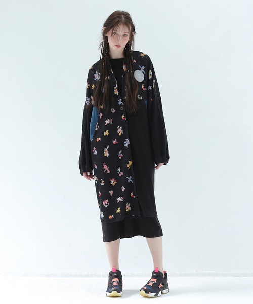 bedsidedrama（ベットサイドドラマ）の「Origin Jacquard Mix Gawn（その他アウター・レディース・ブラック/ブラック系/ホワイト・1/2）」の20枚目の写真