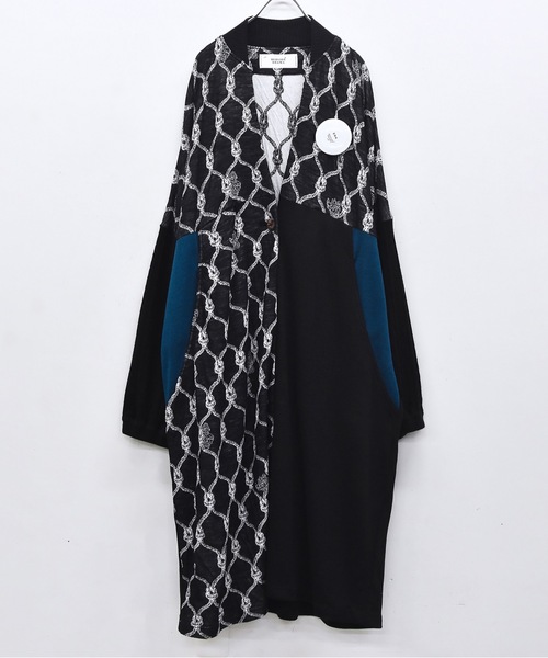 bedsidedrama（ベットサイドドラマ）の「Origin Jacquard Mix Gawn（その他アウター・レディース・ブラック/ブラック系/ホワイト・1/2）」の7枚目の写真