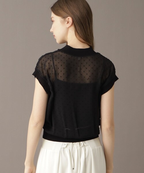 DRESSTERIOR(ドレステリア)の「【シアーシャツ/清涼感】ドットジャカードプルオーバーブラウス(シャツ/ブラウス・レディース・ブラック/ライトベージュ・38/36/34)」の16枚目の写真