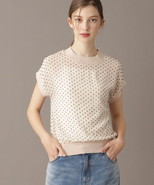 DRESSTERIOR(ドレステリア)の「【シアーシャツ/清涼感】ドットジャカードプルオーバーブラウス(シャツ/ブラウス・レディース・ブラック/ライトベージュ・38/36/34)」の21枚目の写真