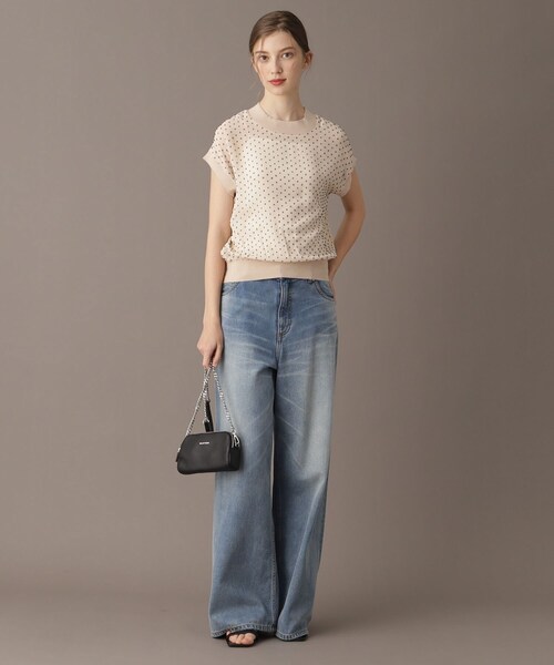 DRESSTERIOR(ドレステリア)の「【シアーシャツ/清涼感】ドットジャカードプルオーバーブラウス(シャツ/ブラウス・レディース・ブラック/ライトベージュ・38/36/34)」の10枚目の写真