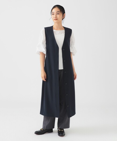 B:MING by BEAMS(ビーミングバイビームス)の「ジレ ワンピース (手洗い可)(ワンピース・レディース・ネイビー/ブラウン系その他・SMALL/MEDIUM)」の17枚目の写真