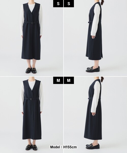 B:MING by BEAMS(ビーミングバイビームス)の「ジレ ワンピース (手洗い可)(ワンピース・レディース・ネイビー/ブラウン系その他・SMALL/MEDIUM)」の22枚目の写真