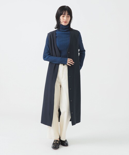 B:MING by BEAMS(ビーミングバイビームス)の「ジレ ワンピース (手洗い可)(ワンピース・レディース・ネイビー/ブラウン系その他・SMALL/MEDIUM)」の7枚目の写真