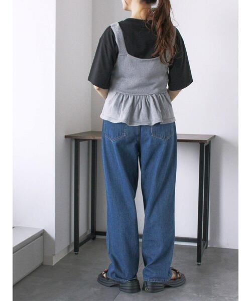 ehka sopo(エヘカソポ)の「リボンニットビスチェ(ベスト・レディース・キナリ/グレー/グリーン/ブラック・F)」の20枚目の写真