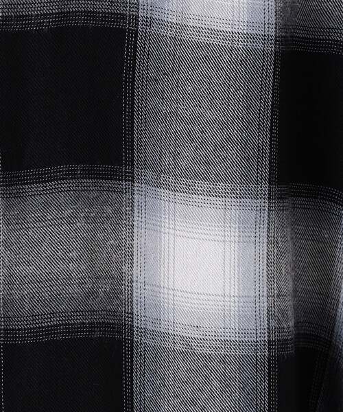 Purple&Yellow（パープルアンドイエロー）の「オンブレーチェック半袖シャツ（シャツ/ブラウス・メンズ・ブラック・SMALL/MEDIUM/LARGE）」の15枚目の写真