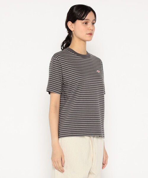 tシャツ COTTON LINEN STRIPE JERSEY レディース MHL./COTTON LINEN STRIPE JERSEY SS WOMENS (NATURAL)
