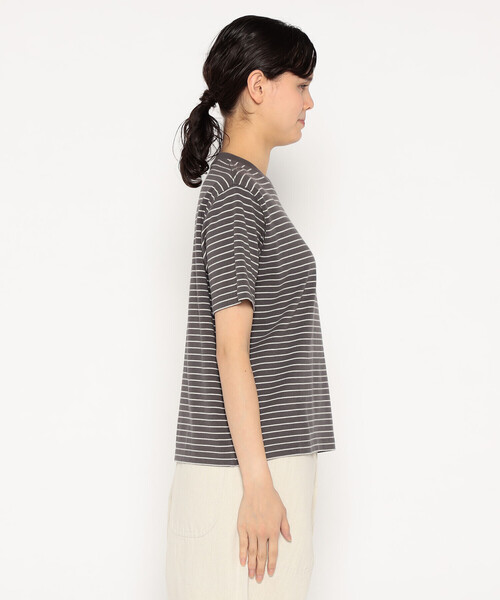 DANTON(ダントン)の「WOMEN'S COTTON JERSEY SHORT T-SHIRT STRIPE(Tシャツ/カットソー・レディース・ホワイト系その他/グレー系その他/ホワイト系その他5/ブルー系その他5/ブルー系その他6・S/M)」の11枚目の写真