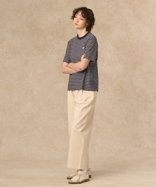 DANTON(ダントン)の「WOMEN'S COTTON JERSEY SHORT T-SHIRT STRIPE(Tシャツ/カットソー・レディース・ホワイト系その他/グレー系その他/ホワイト系その他5/ブルー系その他5/ブルー系その他6・S/M)」の7枚目の写真