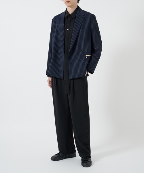 CULLNI(クルニ)の「【CULLNI】別注 DOUBLE ZIP JACKET(テーラードジャケット・メンズ・ホワイト/ネイビー・1/2)」の6枚目の写真