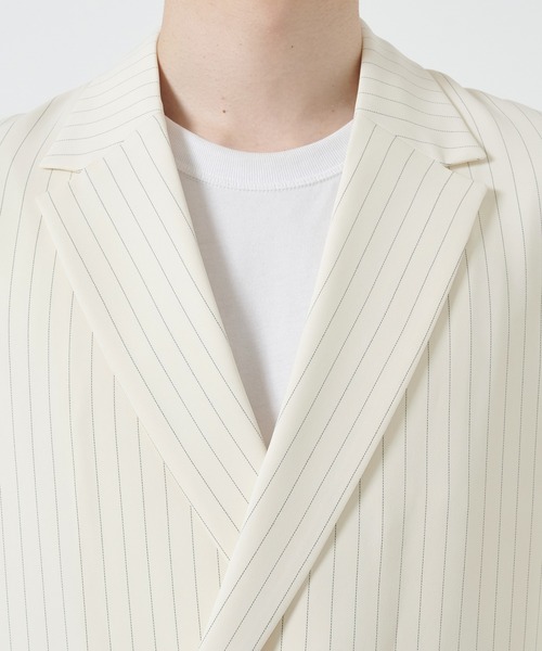 CULLNI(クルニ)の「【CULLNI】別注 DOUBLE ZIP JACKET(テーラードジャケット・メンズ・ホワイト/ネイビー・1/2)」の14枚目の写真