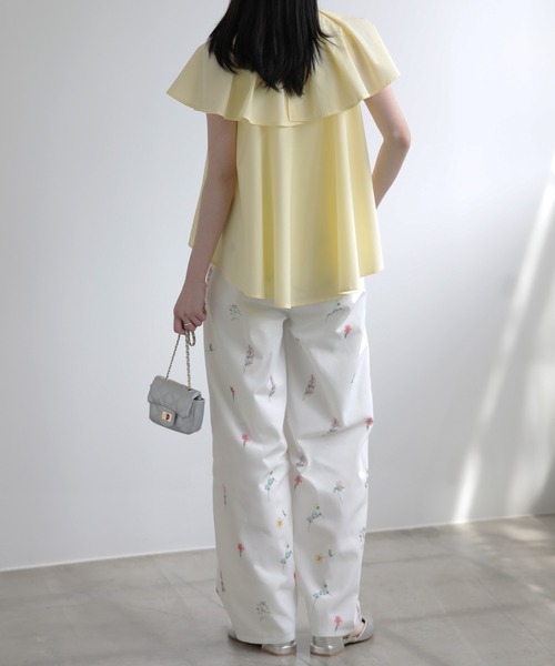 SUNFLOWER EIGHT(サンフラワーエイト)の「花柄パンツ(その他パンツ・レディース・ブラック/オフホワイト/ネイビー・M)」の21枚目の写真