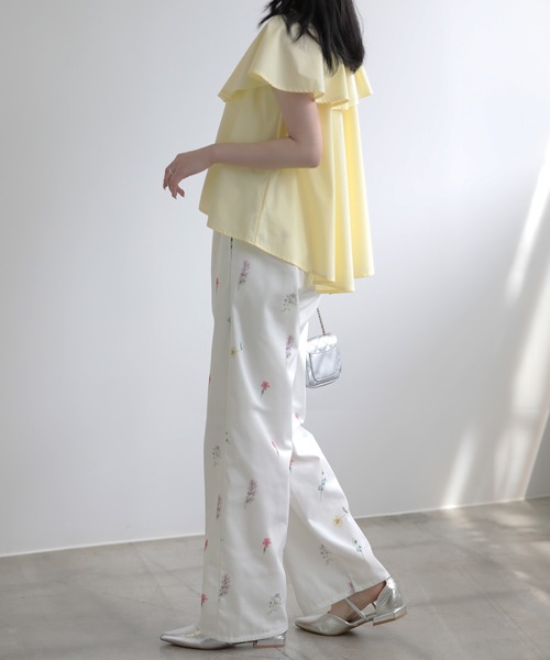 SUNFLOWER EIGHT(サンフラワーエイト)の「花柄パンツ(その他パンツ・レディース・ブラック/オフホワイト/ネイビー・M)」の22枚目の写真