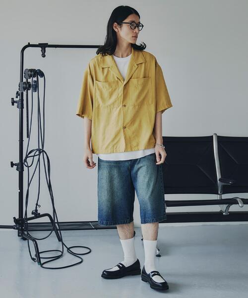 tk.TAKEO KIKUCHI（ティーケータケオキクチ）の「デニムバギーショーツ（デニムパンツ・メンズ・ブルー系その他/ブラック・02/03）」の7枚目の写真