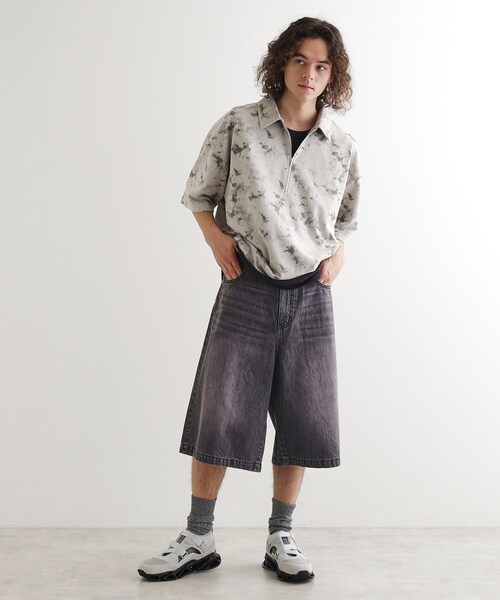 tk.TAKEO KIKUCHI（ティーケータケオキクチ）の「デニムバギーショーツ（デニムパンツ・メンズ・ブルー系その他/ブラック・02/03）」の12枚目の写真