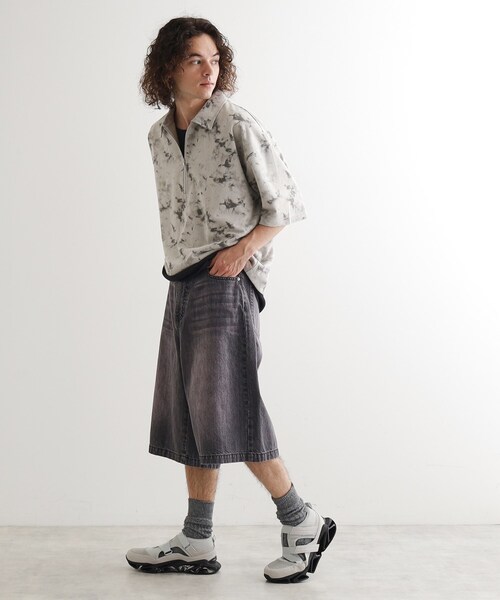 tk.TAKEO KIKUCHI（ティーケータケオキクチ）の「デニムバギーショーツ（デニムパンツ・メンズ・ブルー系その他/ブラック・02/03）」の13枚目の写真