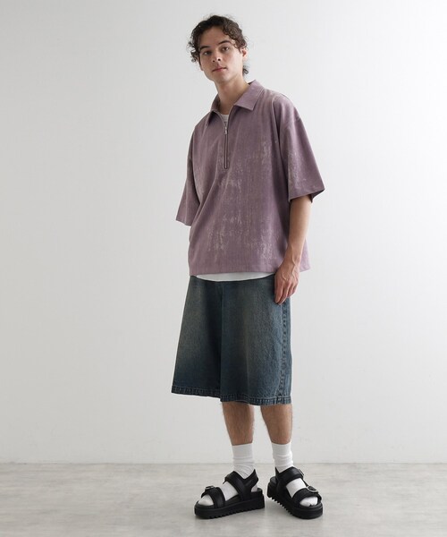 tk.TAKEO KIKUCHI（ティーケータケオキクチ）の「デニムバギーショーツ（デニムパンツ・メンズ・ブルー系その他/ブラック・02/03）」の16枚目の写真