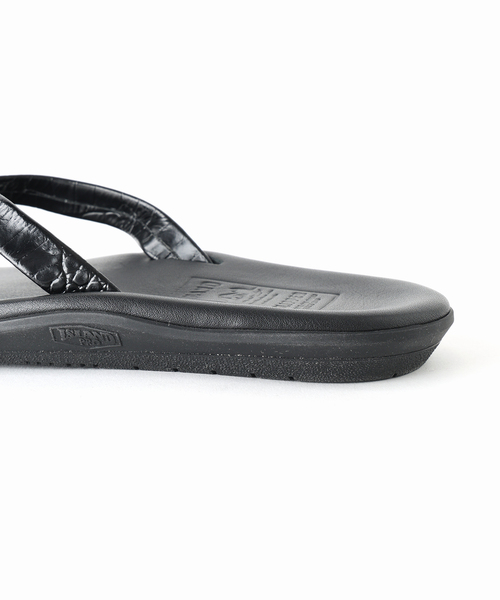ISLAND SLIPPER(アイランドスリッパ)の「ISLAND SLIPPER(アイランドスリッパ) 別注クロコ ナローストラップサンダル(サンダル・メンズ・ブラック・70/80/90/100)」の14枚目の写真