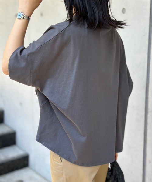 CIENA(シエナ)の「ダブルスリーブクルーネックドルマンプルオーバー(Tシャツ/カットソー・レディース・ホワイト/ブラック/チャコールグレー・FREE)」の14枚目の写真