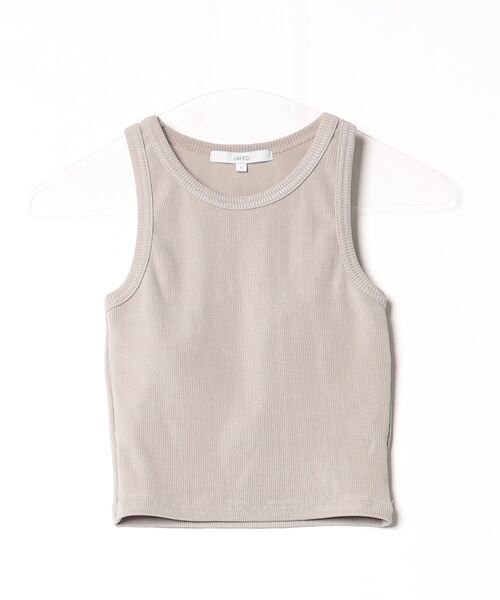 UN3D.　ノースリーブ　タンクトップ　トップス UN3D. タンクトップ ノースリーブ MESH LAYERED N/S TOP