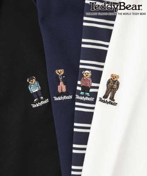 coen(コーエン)の「Teddy Bear(テディベア)刺繍ポロシャツ(Tシャツ/カットソー・メンズ・ホワイト/ブラック/ネイビー/その他1・S/M/L/XL)」の5枚目の写真