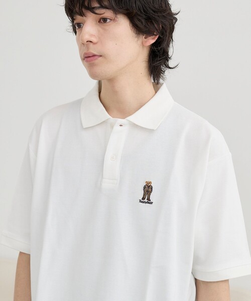 coen(コーエン)の「Teddy Bear(テディベア)刺繍ポロシャツ(Tシャツ/カットソー・メンズ・ホワイト/ブラック/ネイビー/その他1・S/M/L/XL)」の6枚目の写真