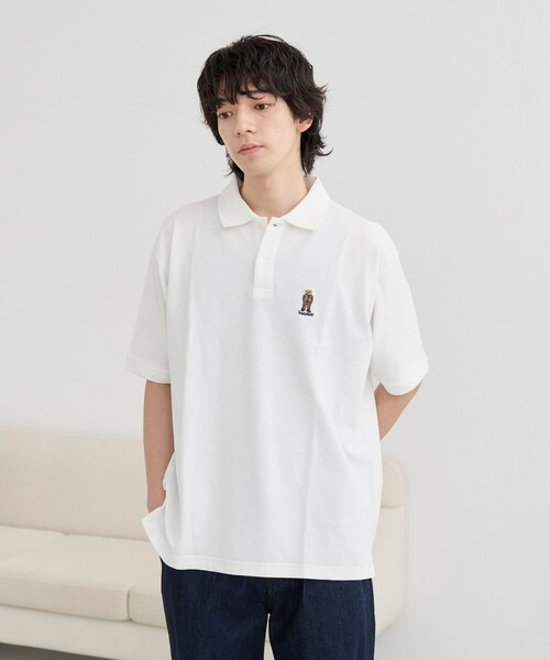 coen(コーエン)の「Teddy Bear(テディベア)刺繍ポロシャツ(Tシャツ/カットソー・メンズ・ホワイト/ブラック/ネイビー/その他1・S/M/L/XL)」の10枚目の写真