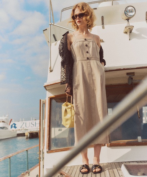 POLO BCS】VIS別注フロントボタンツイルワンピース（ワンピース