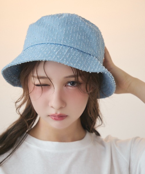 TITTY&CO.（ティティーアンドコー）の「ラメバケットハット（ハット・レディース・ブルー・FREE）」の6枚目の写真