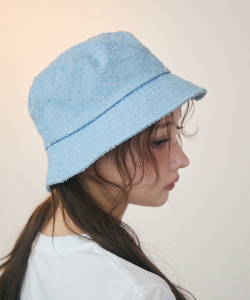 TITTY&CO.（ティティーアンドコー）の「ラメバケットハット（ハット・レディース・ブルー・FREE）」の7枚目の写真
