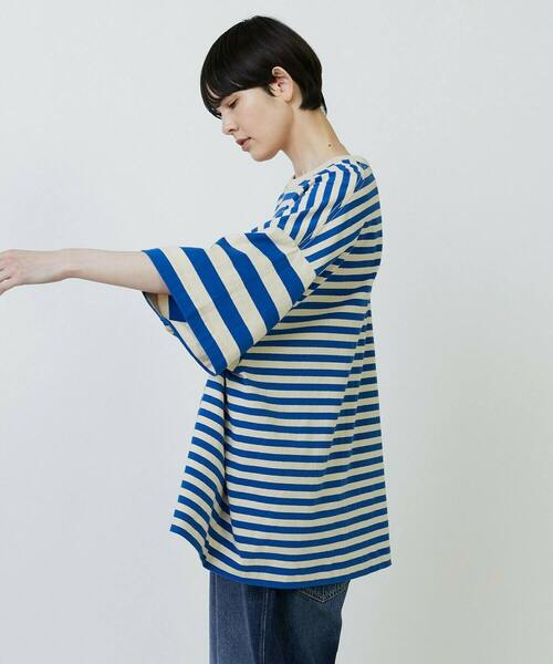 FRAPBOIS（フラボア）の「Lee×FRAPBOIS BIGTシャツ（Tシャツ/カットソー・レディース・ブラック/ブルー・FREE）」の4枚目の写真