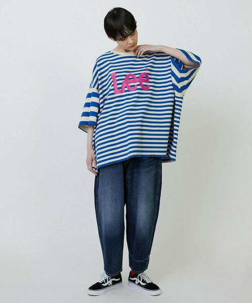 FRAPBOIS（フラボア）の「Lee×FRAPBOIS BIGTシャツ（Tシャツ/カットソー・レディース・ブラック/ブルー・FREE）」の11枚目の写真